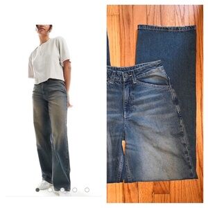 NEW RECLAIMED VINTAGE 00's baggy wide jean in washed blue ASOS 24
